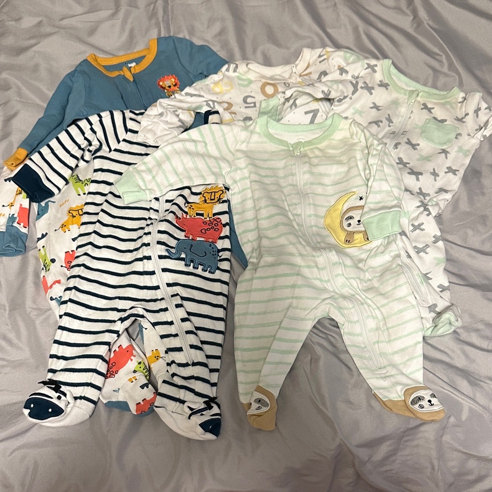 Footie Pajamas - Set of 6 - 3M
